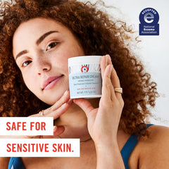 First Aid Beauty Ultra Repair Cream pump demonstrates quick absorption for daily use.