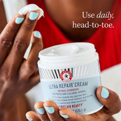 Whipped texture of Ultra Repair Cream showcased for comfortable, light moisturization.