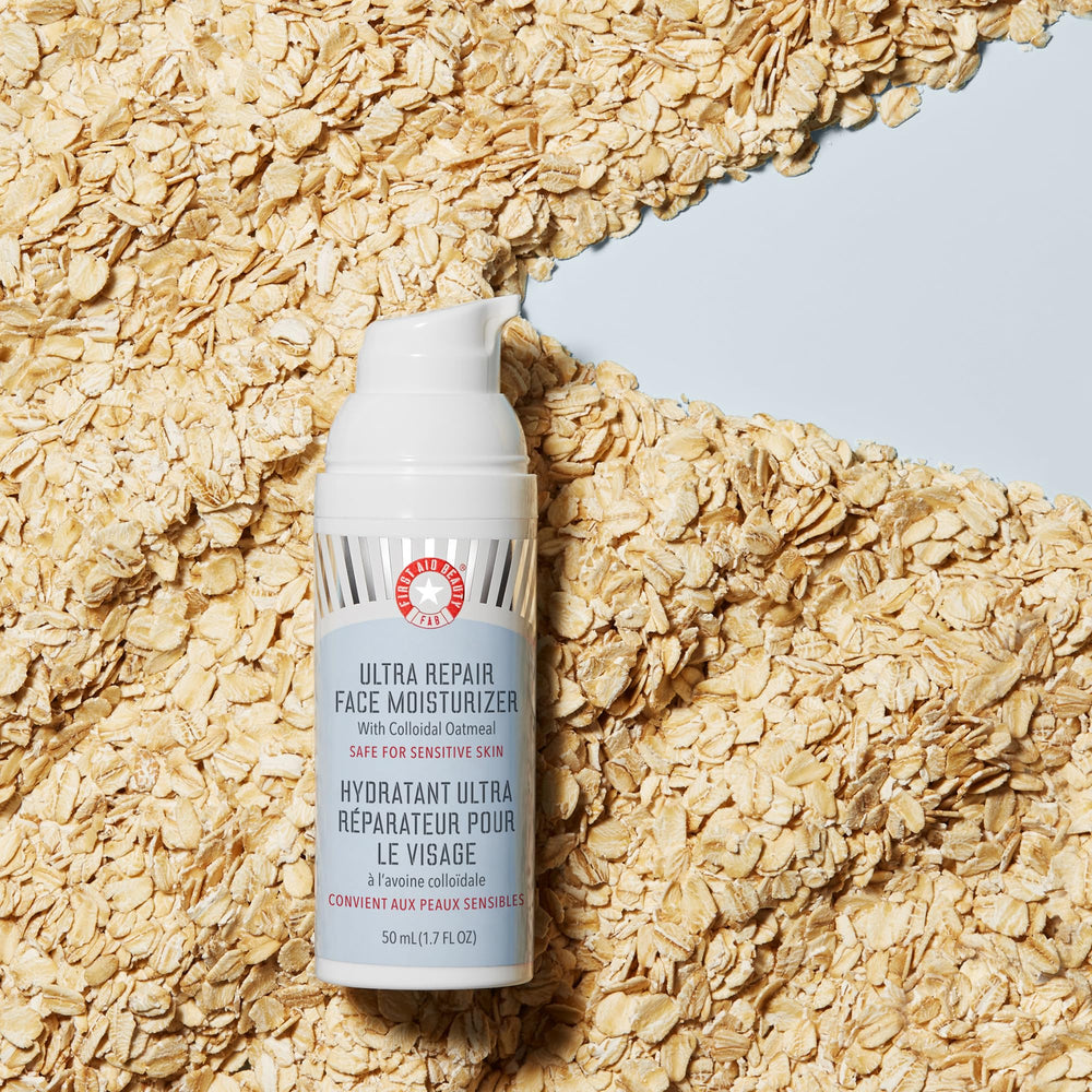 First Aid Beauty Ultra Repair Moisturizer application on skin for a smooth, hydrated look