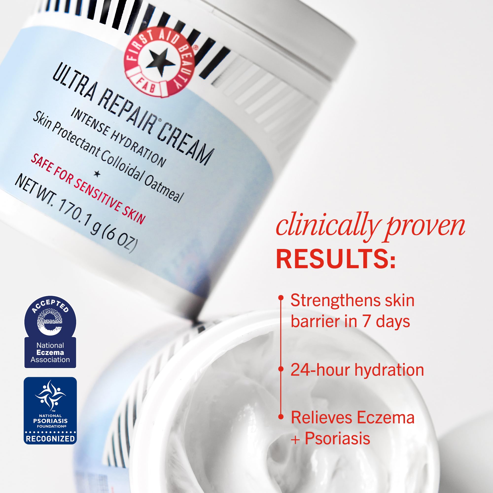 Piel suave e hidratada tras la primera aplicación de Ultra Repair Cream
