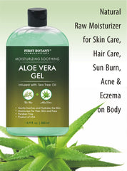 First Botany Aloe Vera Gel para cabello y cuero cabelludo, hidratación suave y brillo