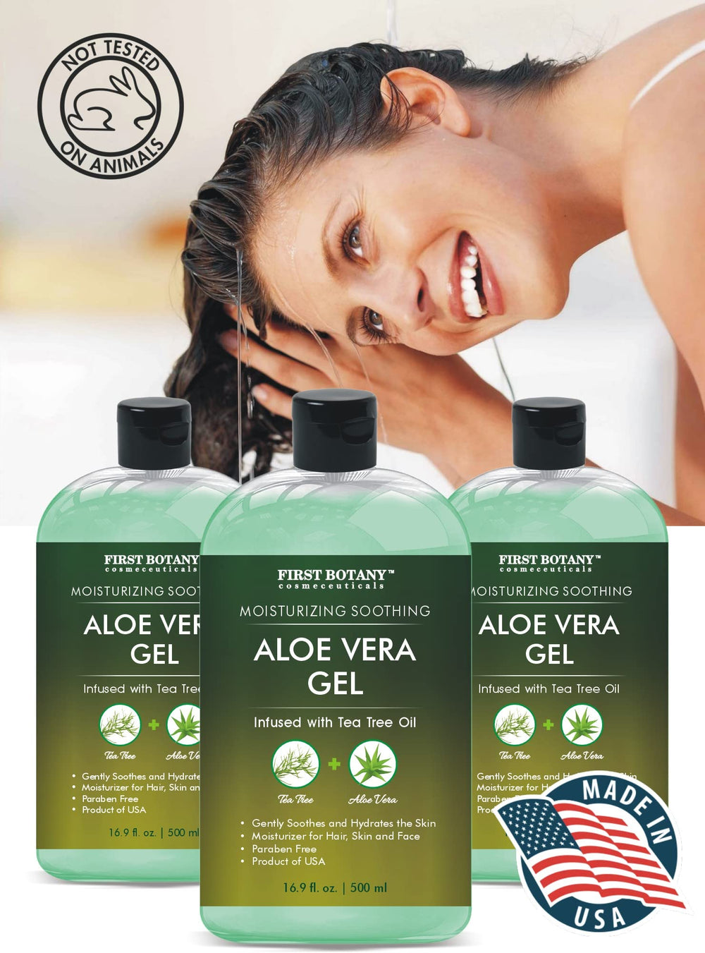 First Botany Aloe Vera Gel para picaduras e irritaciones, alivio calmante