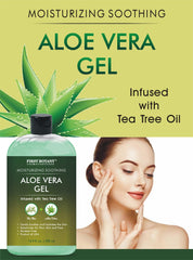First Botany Aloe Vera Gel para piel seca e irritada, calma y humecta