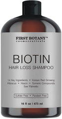 First Botany Cosmeceuticals shampoo en botella para favorecer el crecimiento del cabello.