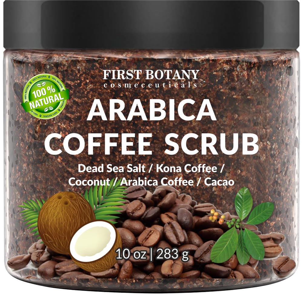 First Botany Cosmeceuticals Scrub con granos de café exfoliantes para piel renovada