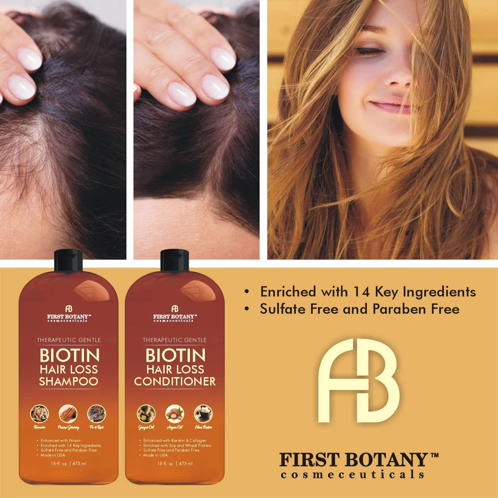 First Botany conditioner close-up highlighting argan oil and botanicals.