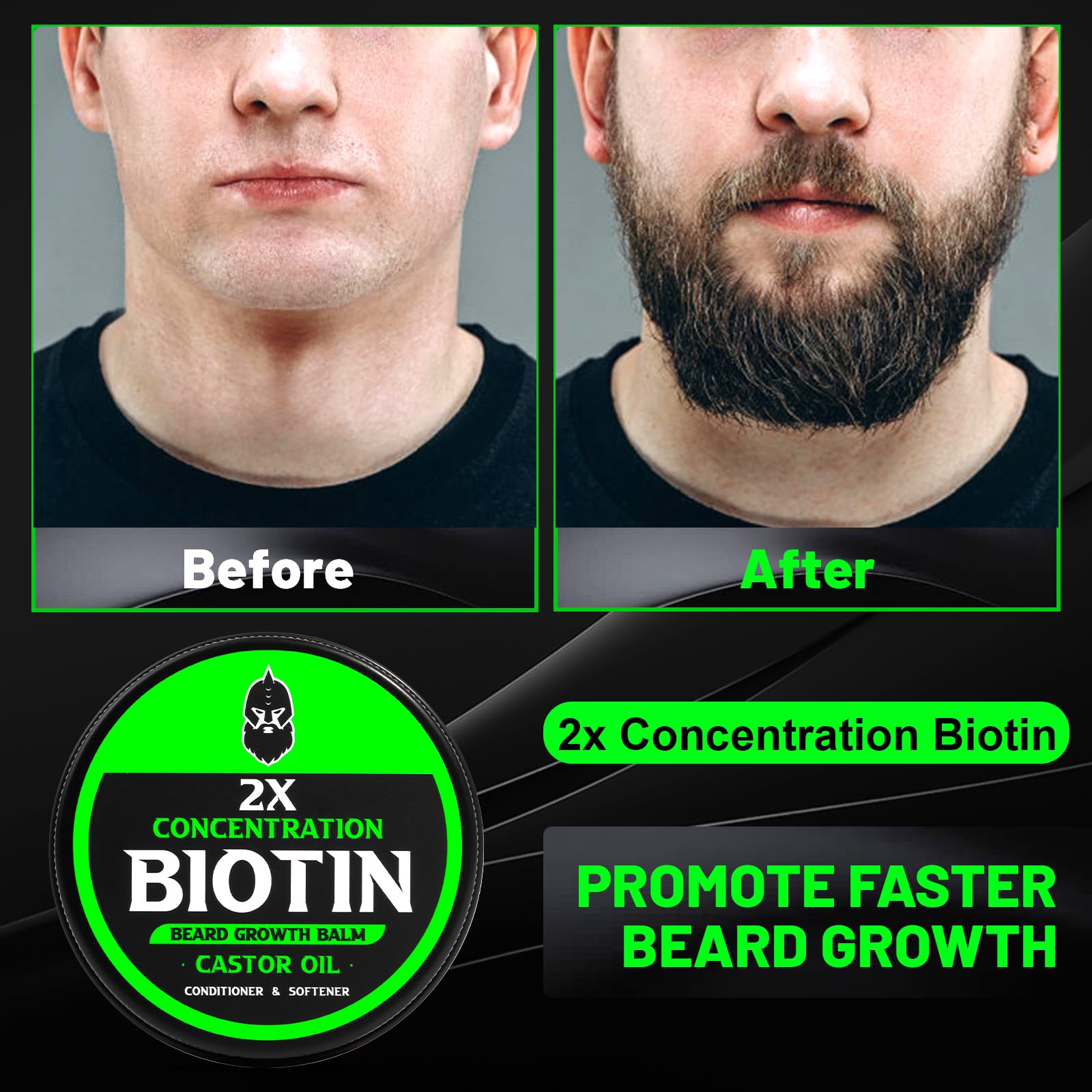 Hands applying First Melody beard balm for conditioning and shaping