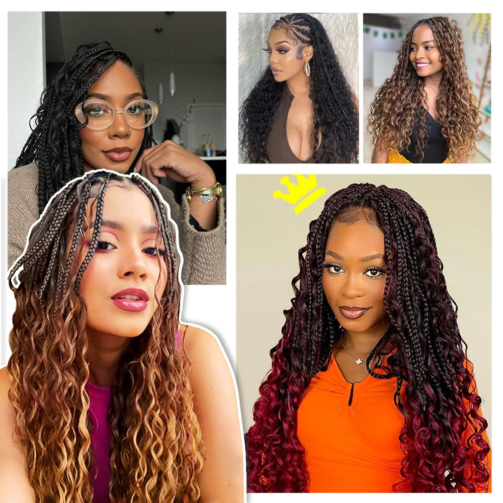 Firstcyh Hair Crochet Braids Curly Ends boho style for versatile looks