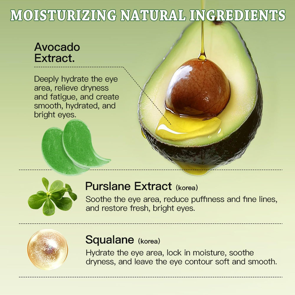 Firstfly avocado eye mask close-up texture with nourishing serum.