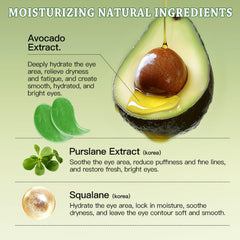 Firstfly avocado eye mask close-up texture with nourishing serum.