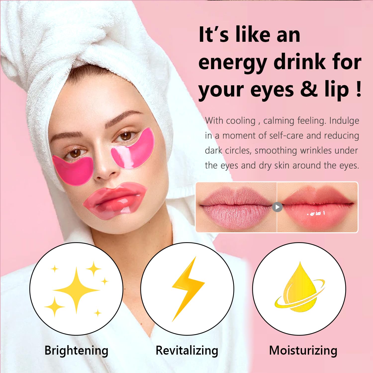 Firstfly collagen eye mask closeup with cooling sensation