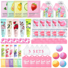 Set de spa firstfly para niñas, 55 piezas, ideal para fiestas y autocuidado entre amigas.
