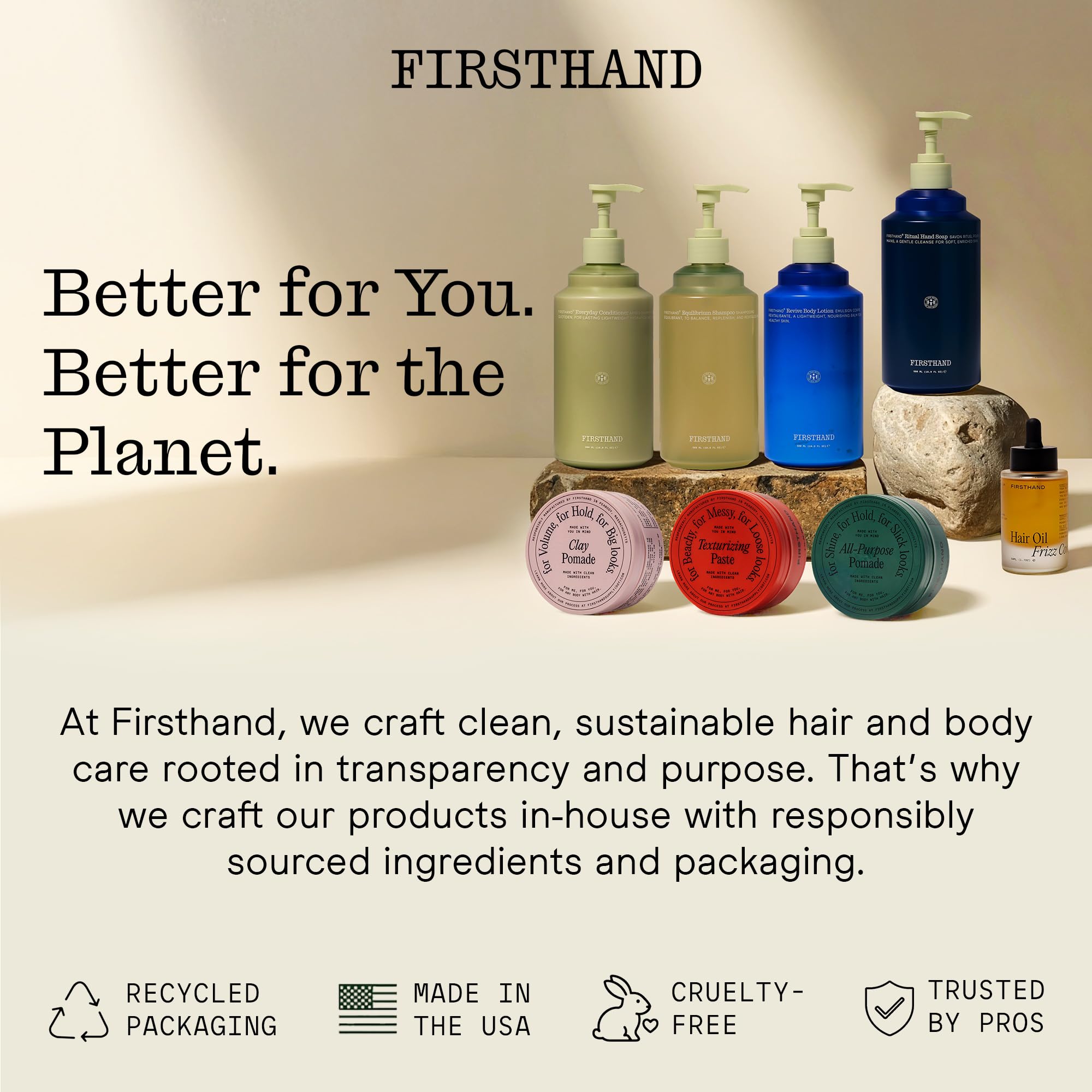 Firsthand Texturizing Paste for long hair, beach waves, and definition.