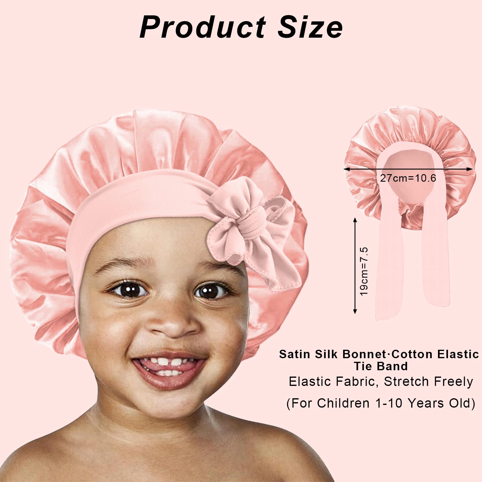 FIRSTPELLA black satin bonnet keeps curls neat during sleep.