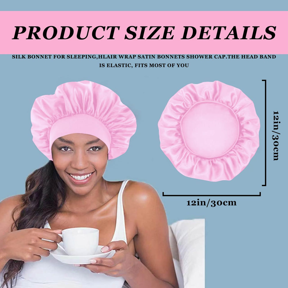 Gorro FIRSTPELLA satinado para dormir azul mantiene la melena suave al despertar.