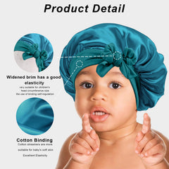 Gorro satén FIRSTPELLA para niños beige, ajuste suave