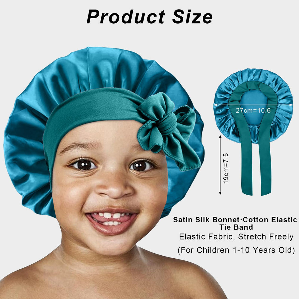 Gorro satén FIRSTPELLA para niños negro, suave y ligero para dormir