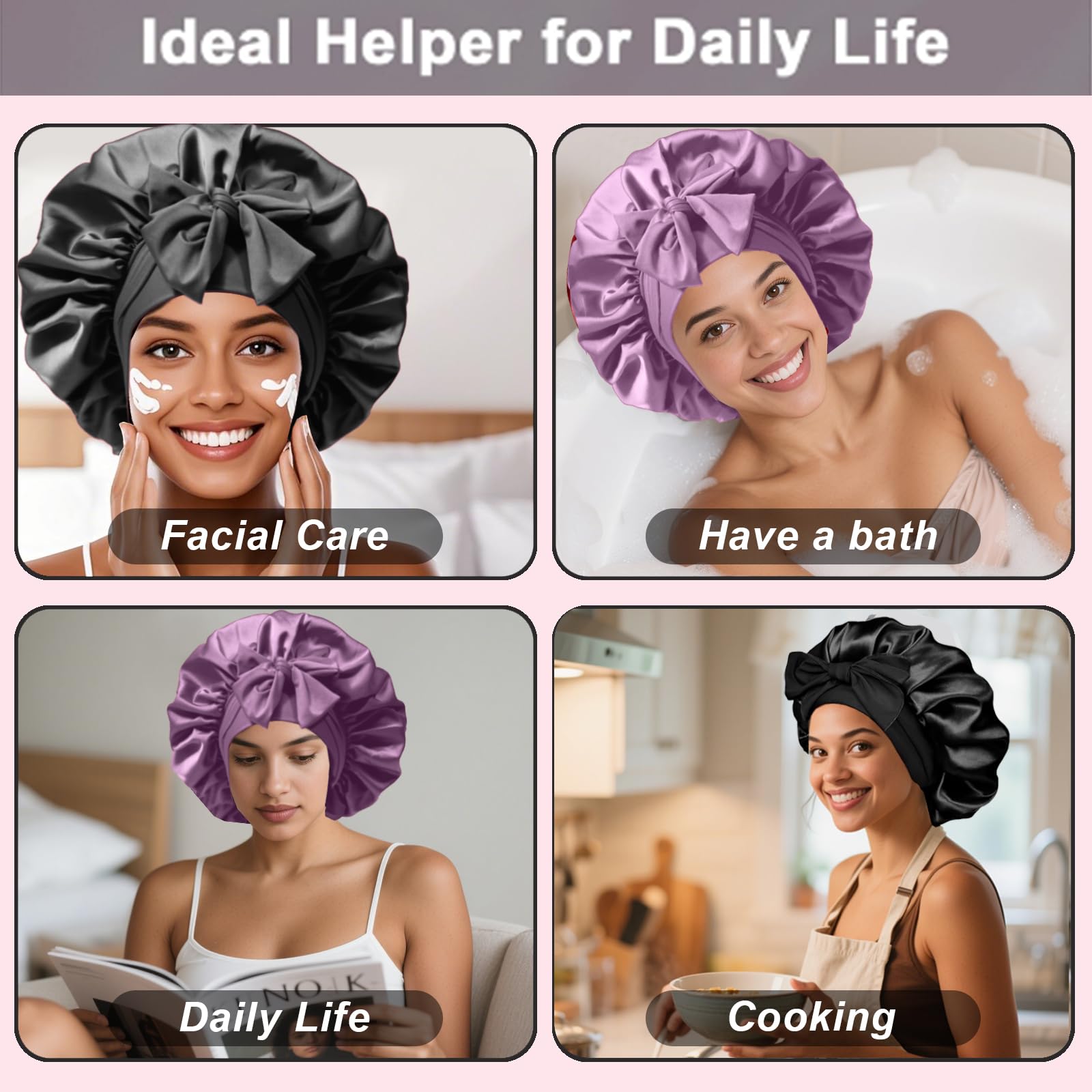 FIRSTPELLA protección pelo gorro seda mantiene suavidad y reduce enredos durante la noche.