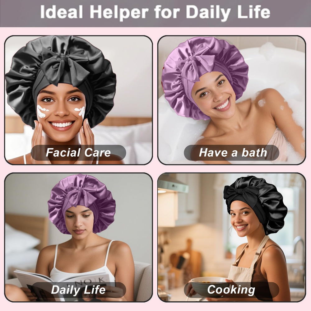 FIRSTPELLA protección pelo gorro seda mantiene suavidad y reduce enredos durante la noche.