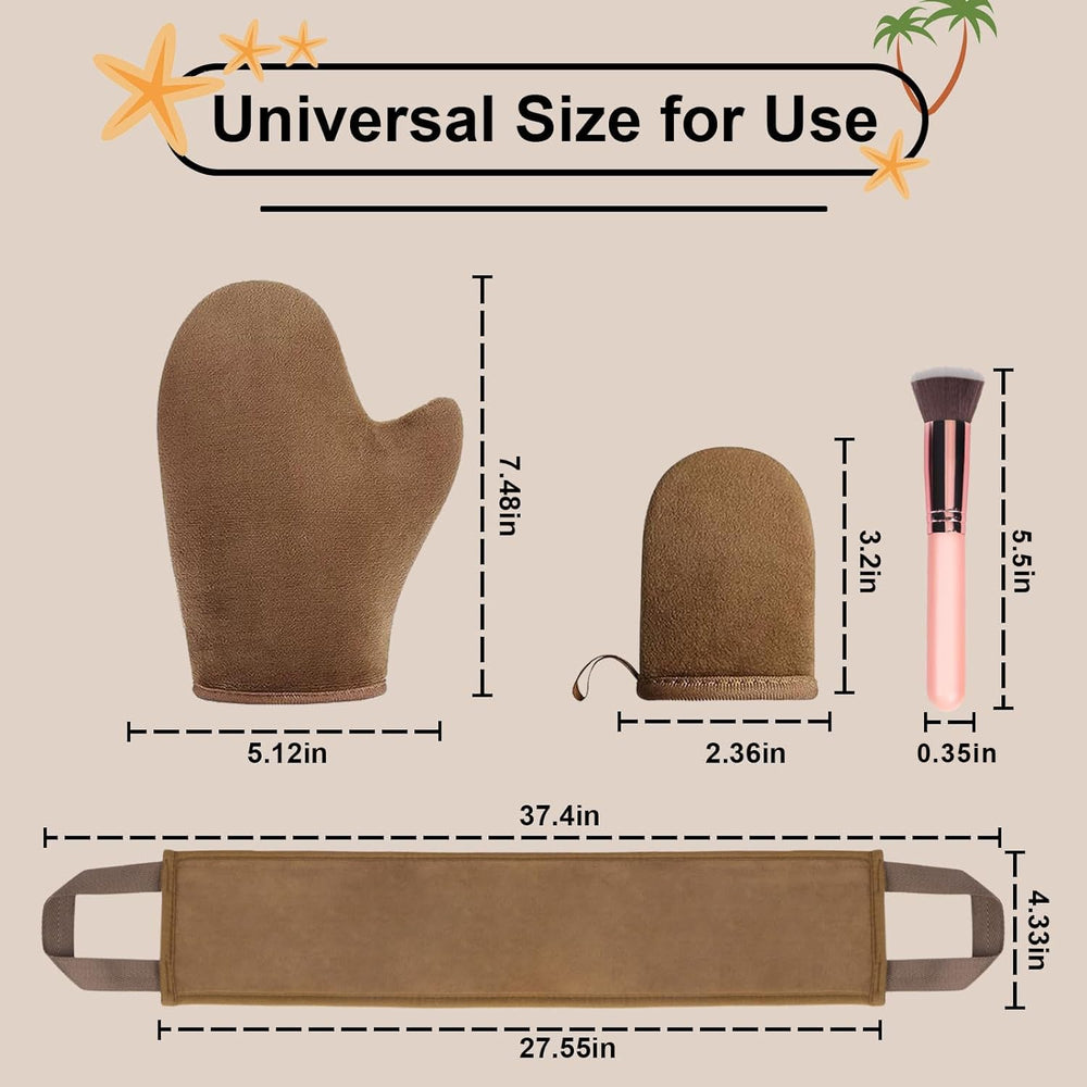 FIRSTPELLA mini face tanner mitt blends color precisely on delicate areas.