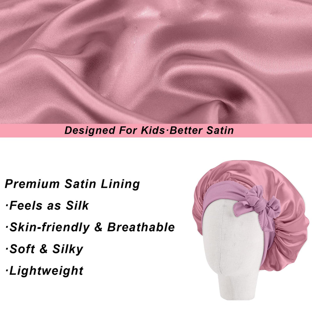 FirstPELLA gift-pack satin bonnets ideal for birthdays or holidays.