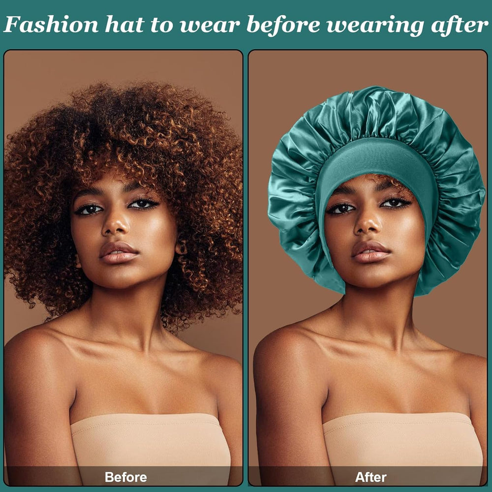 FIRSTPELLA shower cap protects hair from water during baths or showers.