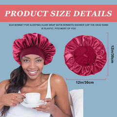 FIRSTPELLA silk bonnet elastic band close-up showing secure, comfortable fit.