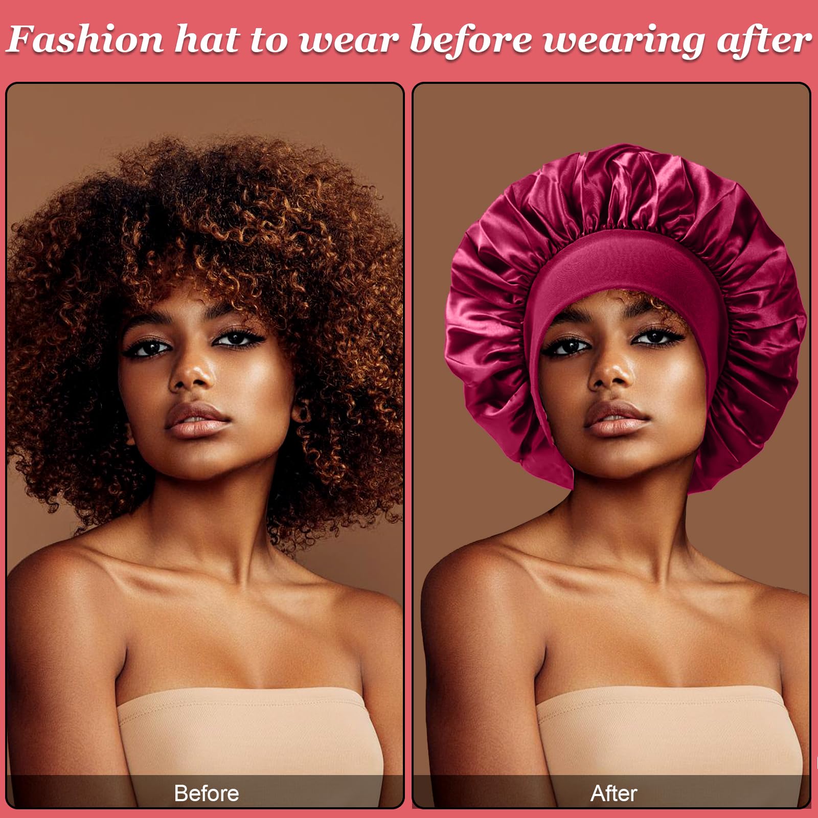 FIRSTPELLA silk bonnet doubles as a shower cap to protect hair.