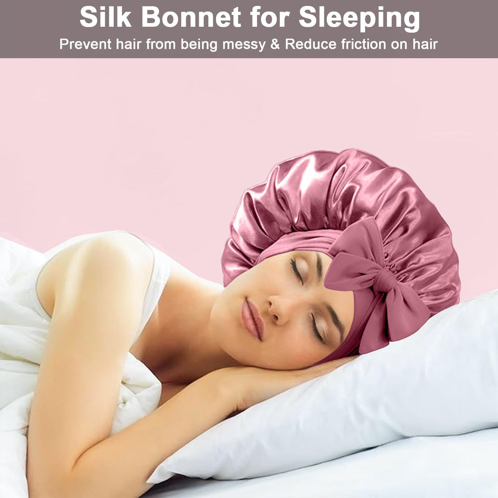 FIRSTPELLA silk sleep bonnet for waves and braids preserves style overnight