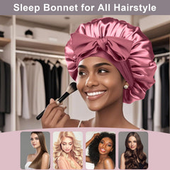 FIRSTPELLA silky sleep cap for all hairstyles protects against tangling and moisture loss