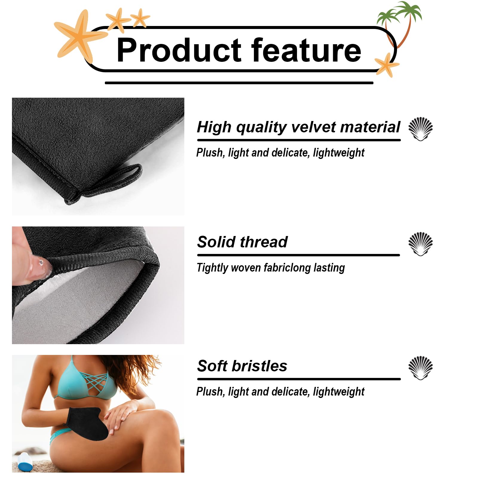 FIRSTPELLA velvet and sponge materials provide delicate, non-irritating touch.
