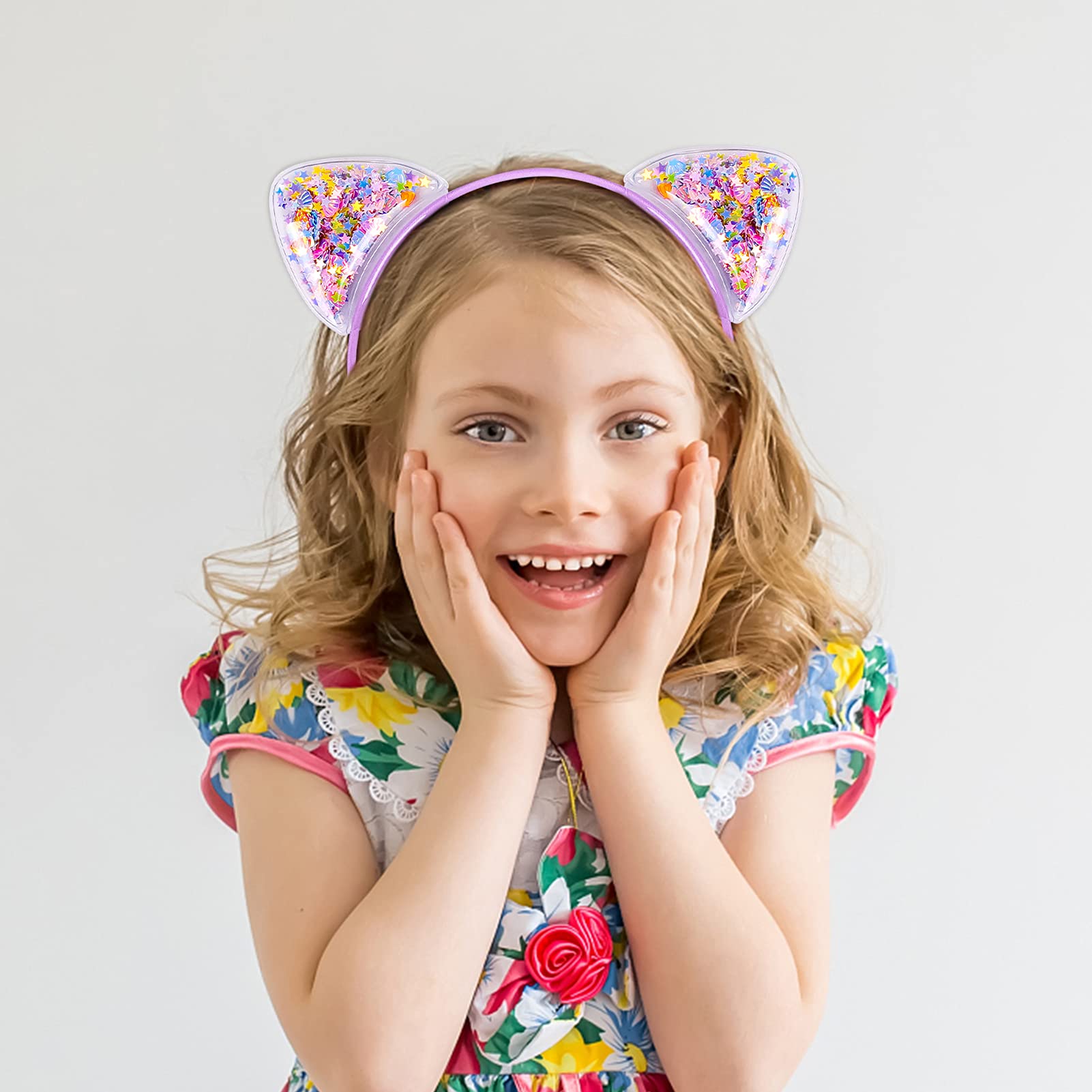 Fishdown quicksand-toned headband with glitter accents for subtle shine.