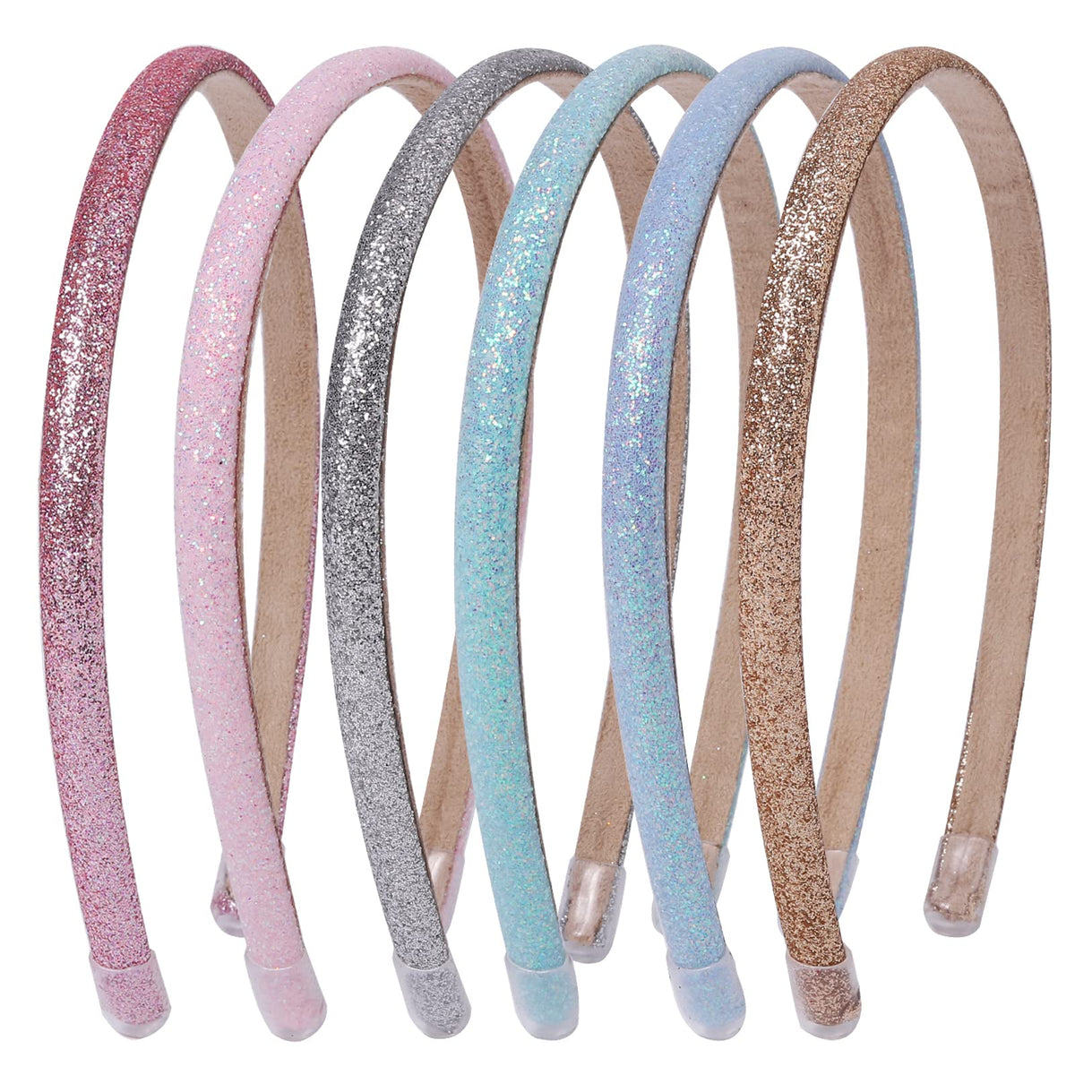 Fishdown diadema brillante oro con forro suave, cómoda para fiestas.