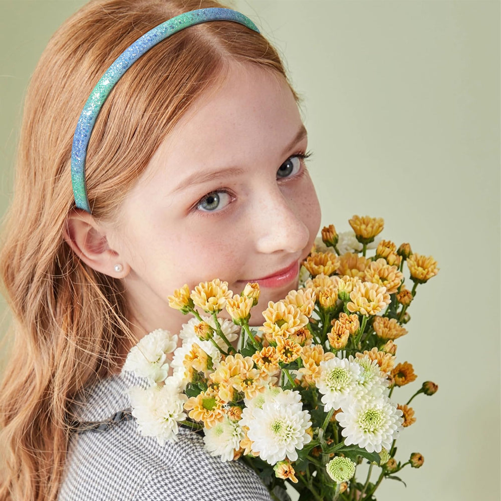 Fishdown diadema brillos verde, ideal para eventos y sesiones de fotos.