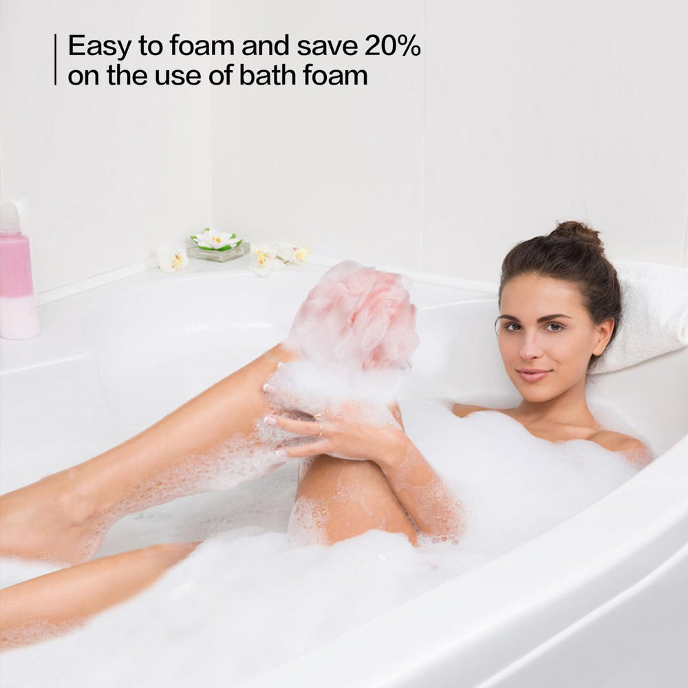 Fishent loofah features double-layer knotting for durable, long-lasting use.
