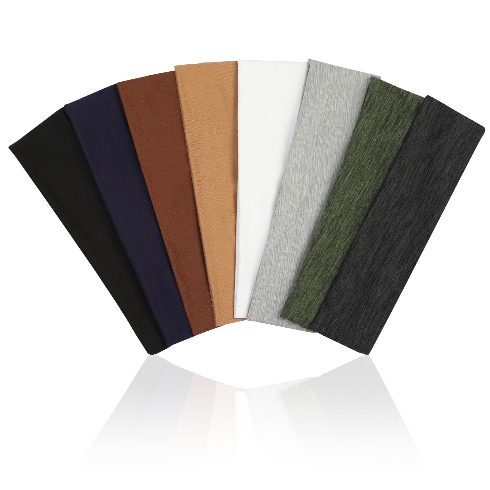 Fishinsea eight-pack sport headbands show a versatile workout collection for workouts and daily wear