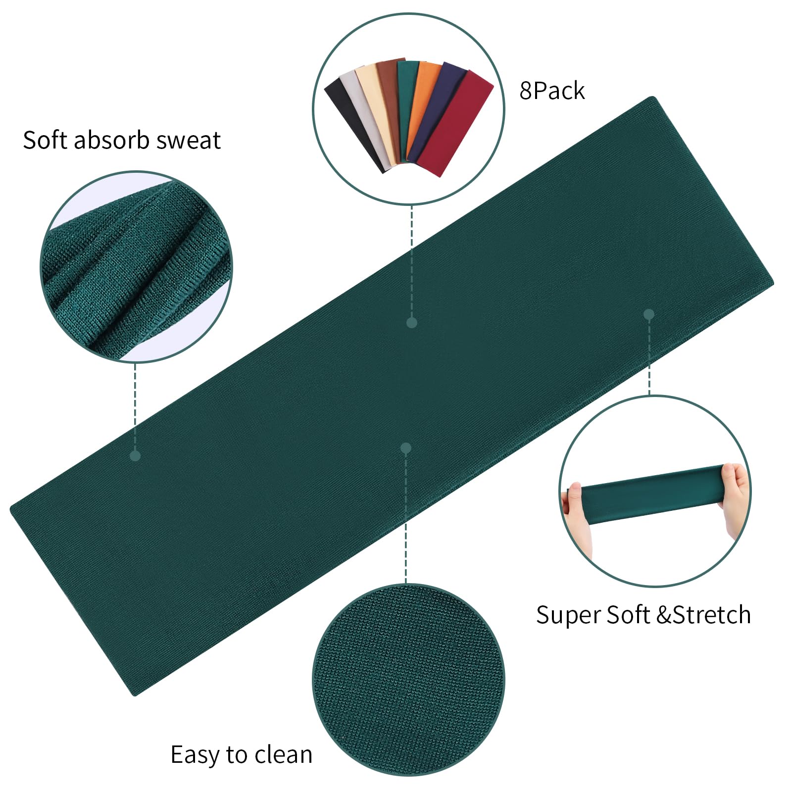 Fishinsea headbands stretch demonstration shows secure, flexible fit