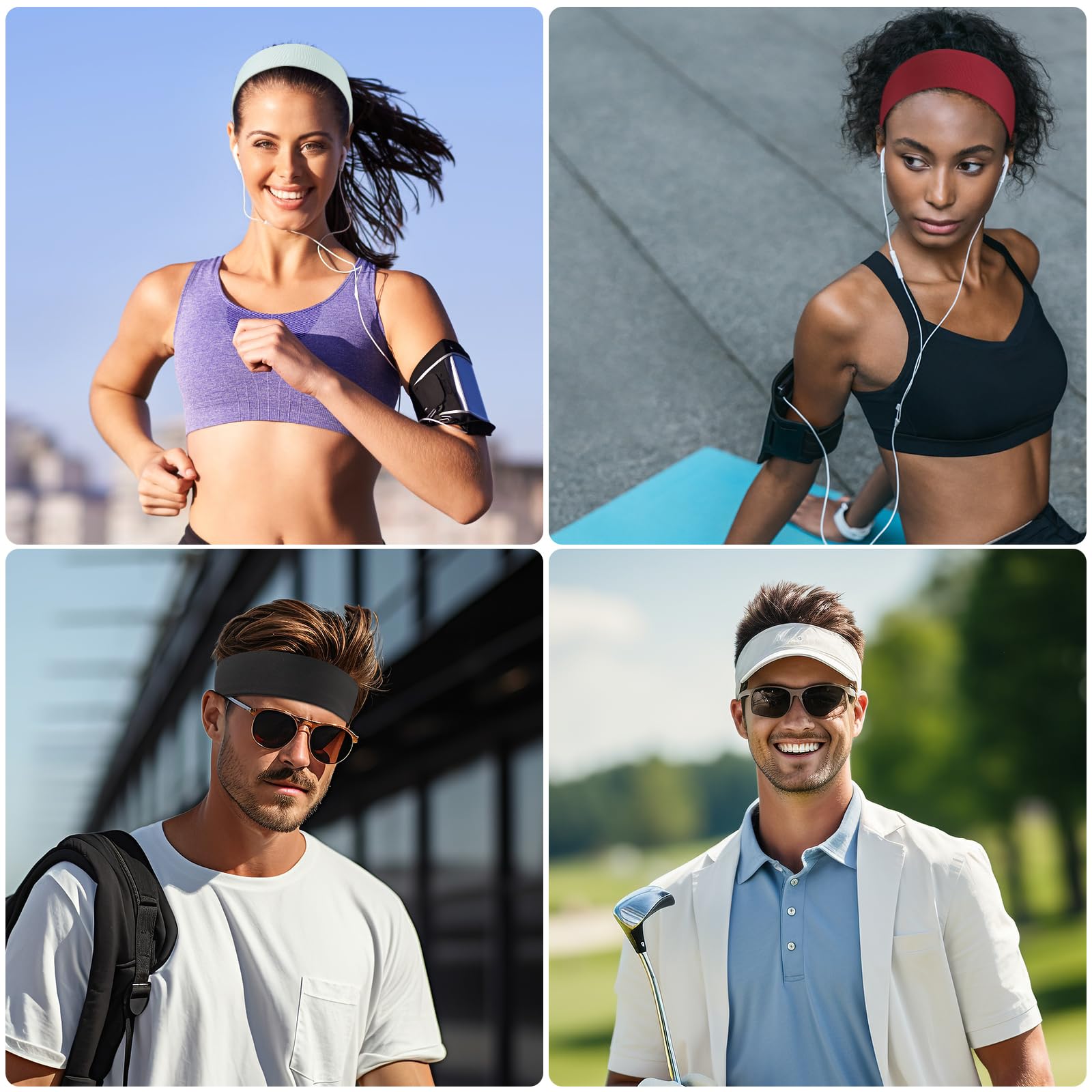 Fishinsea headbands offer variety of colors to mix with fitness gear.