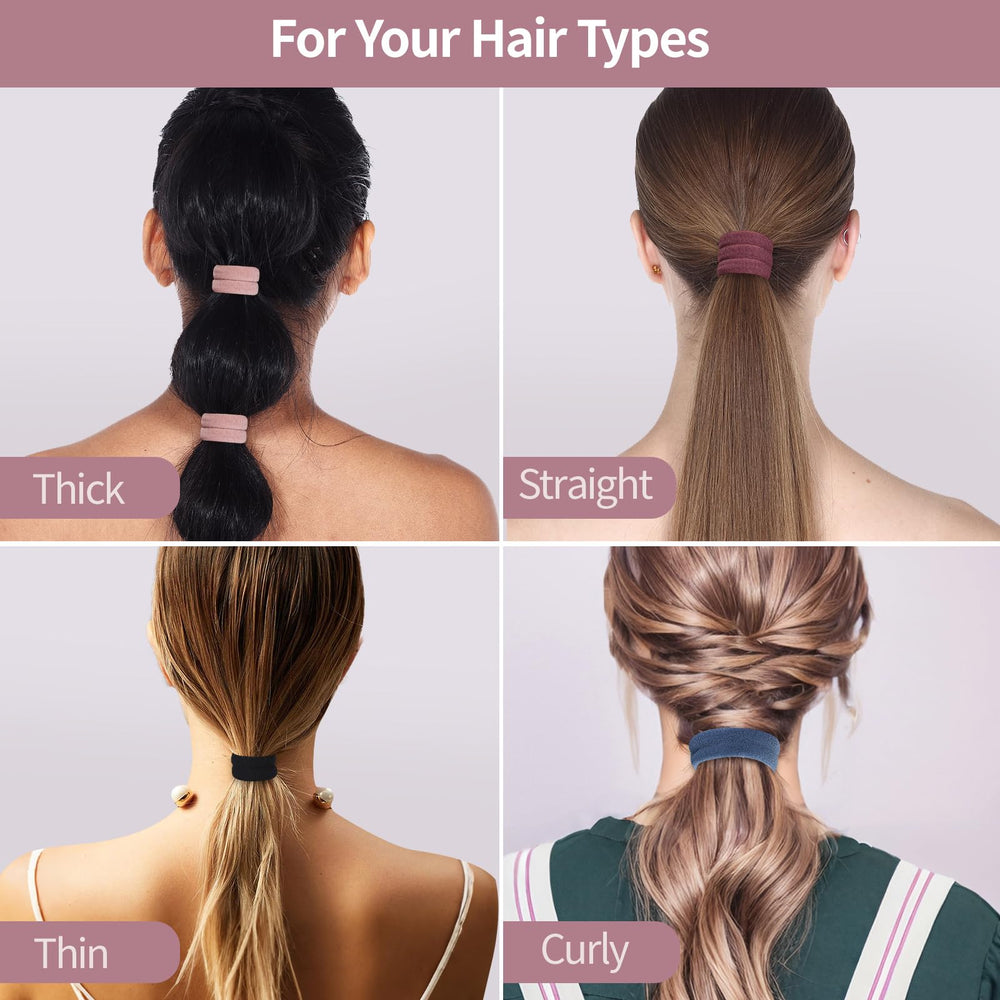 Fishinsea seamless hair ties in black deliver secure grip without slipping.