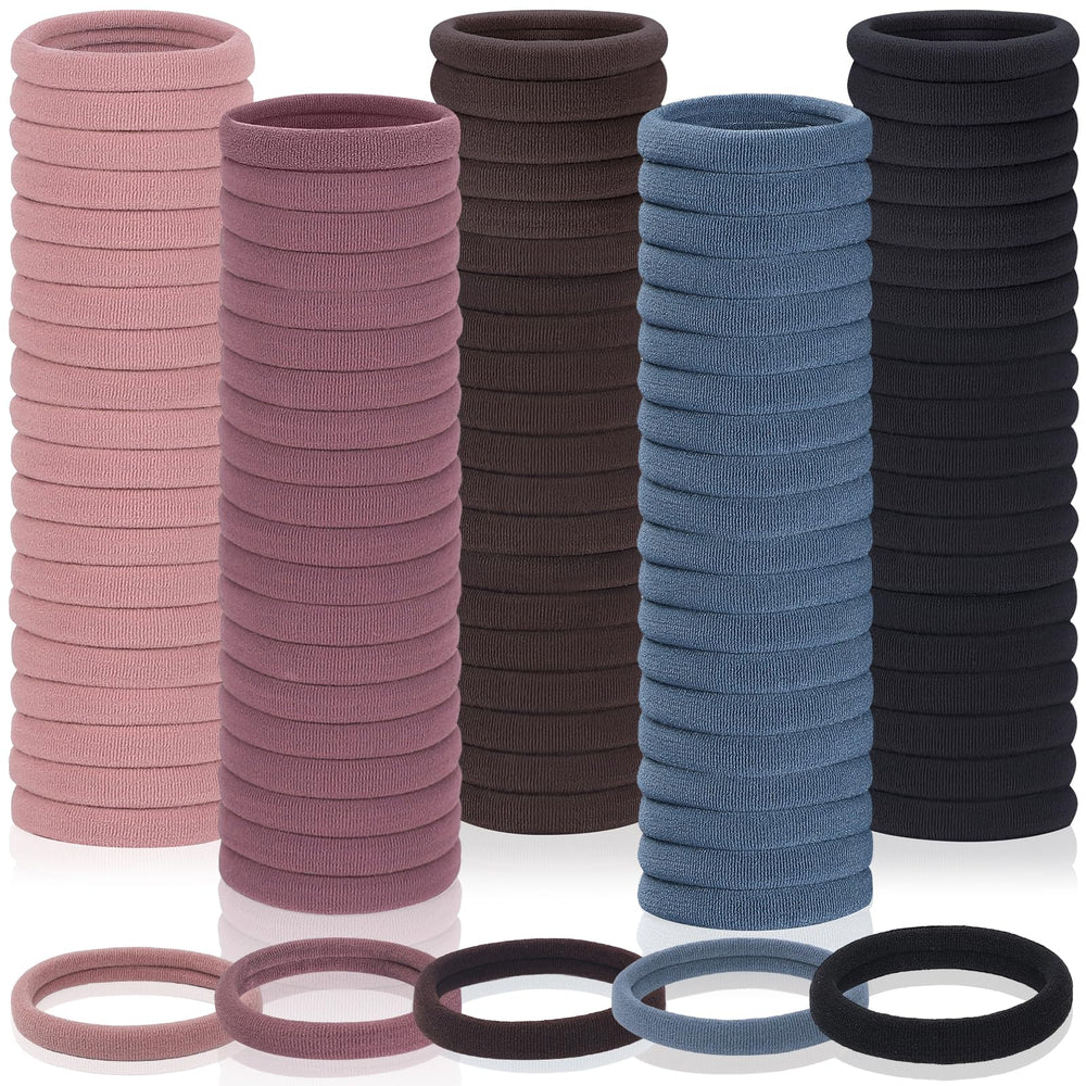 Fishinsea seamless hair ties in soft pink for gentle hold and elegant everyday styling.