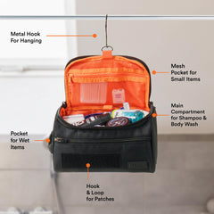 Fitdom Dopp Kit interior mesh pocket keeps small items visible.