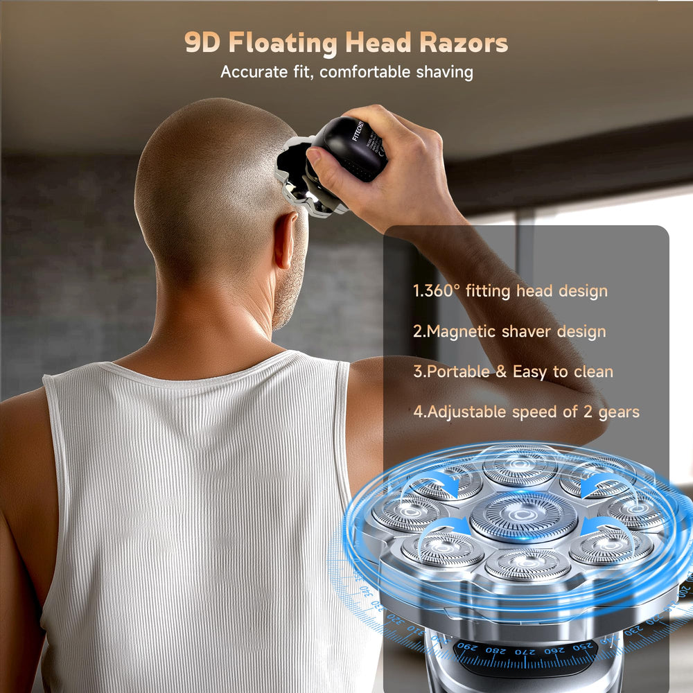 FITECHZY Magnetic Detachable Head shaver enables easy cleaning after use.