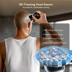 FITECHZY Magnetic Detachable Head shaver enables easy cleaning after use.