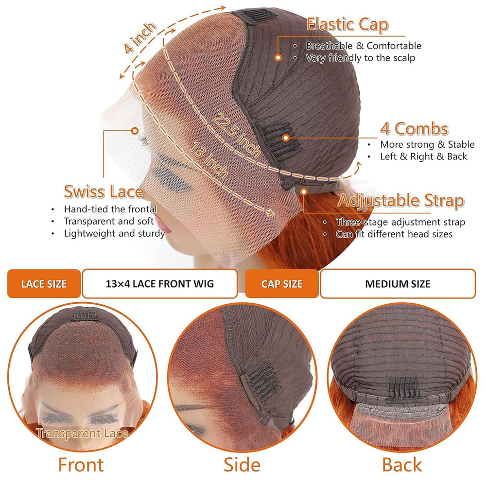 Fiumer ginger wig assembled look demonstrates full and thick appearance