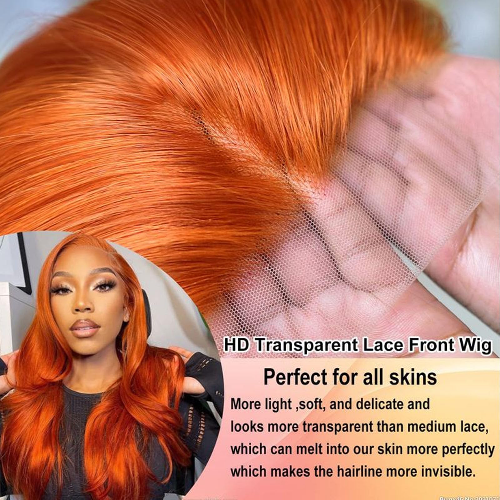 Fiumer ginger wig model wear demonstrates versatile styling options