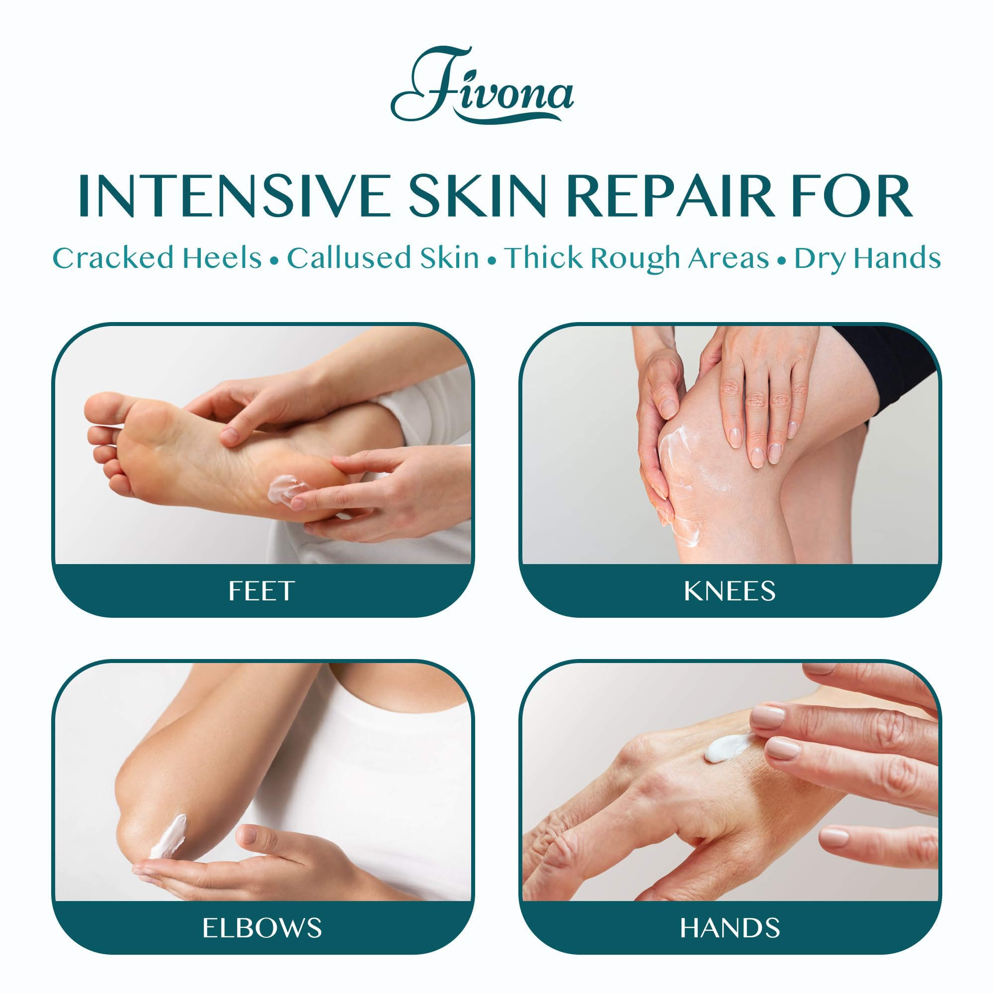 FIVONA foot cream jar back label with 100 g size.