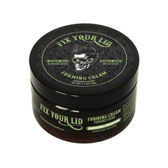 Fix Your Lid Forming Cream bottle closeup, showcasing compact, travel-friendly styling.