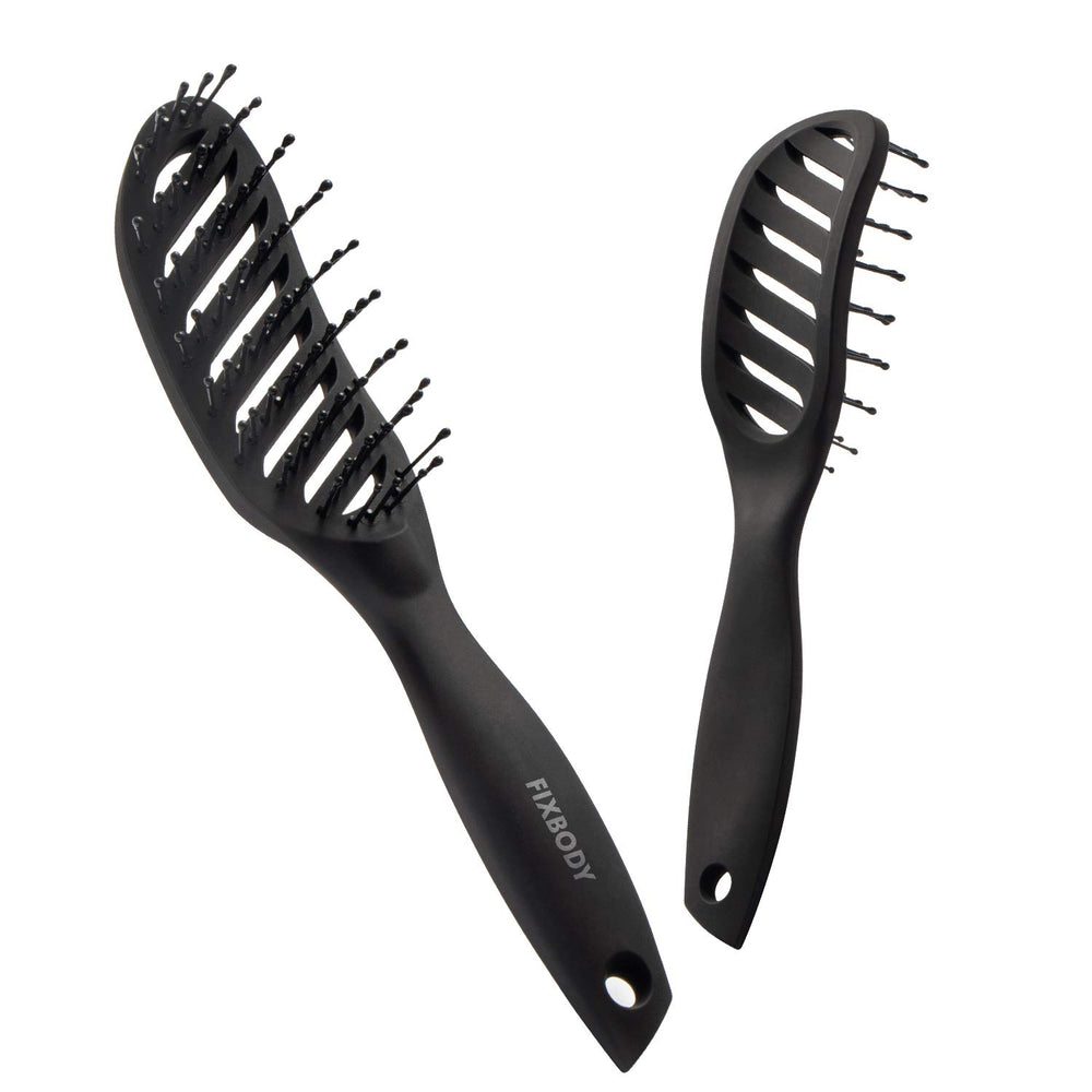 FIXBODY black curved vent brush complements modern hair care routines