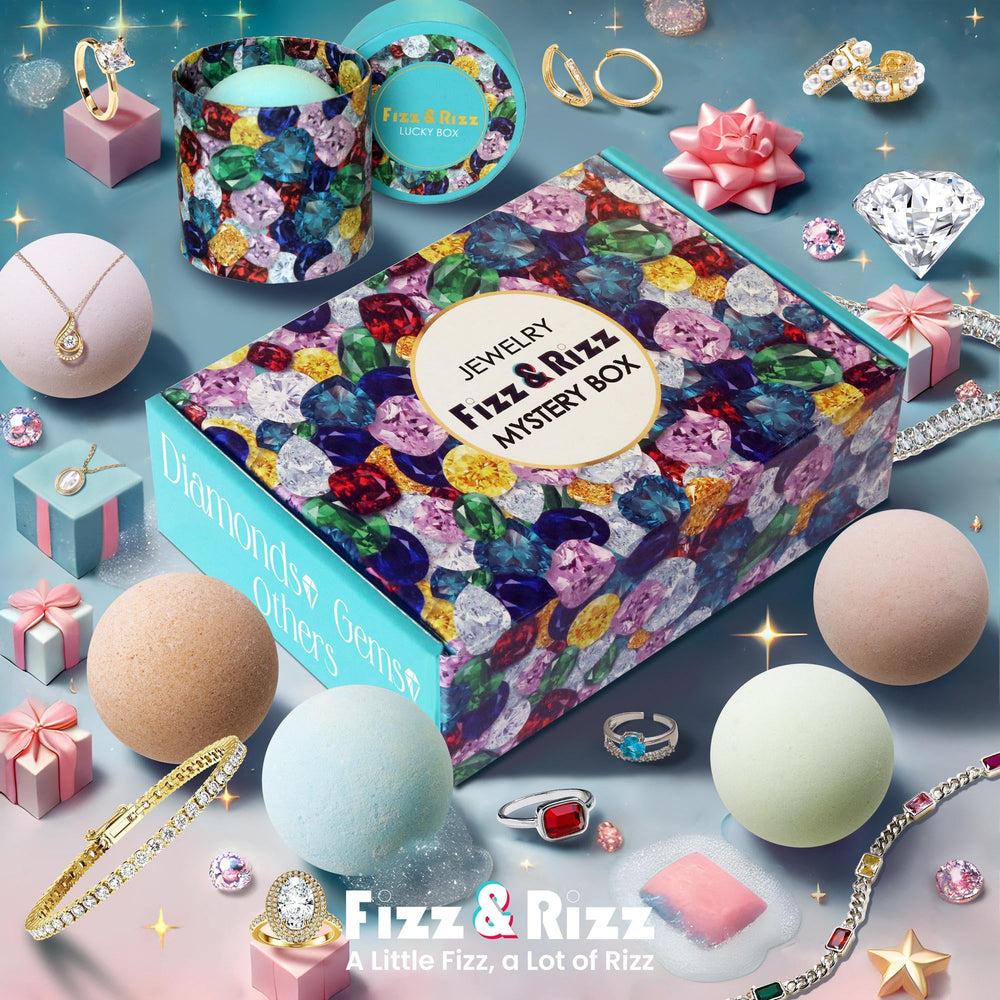 Fizz & Rizz bomba de baño con pendientes deslumbrantes, sorpresa de joya incluida