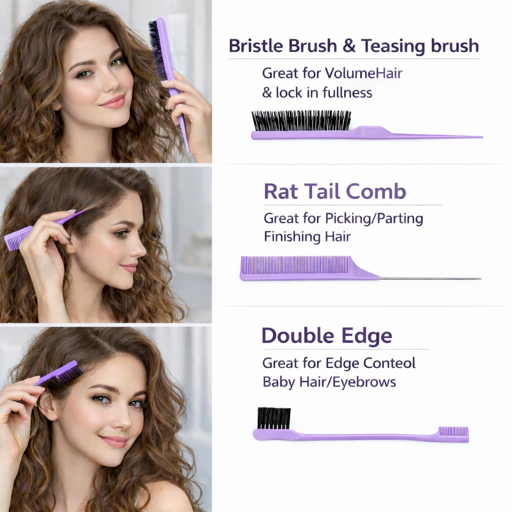 FJMYRXY bristle brush gently smooths hair for all types